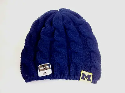 Michigan Wolverines Women's Navy Cuffless Knit Beanie Hat Winter Ski Cap • $13.49