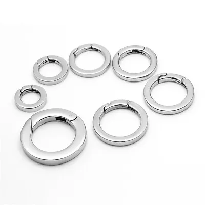 S925 Sterling Silver Round Spring Clasp Buckle DIY Necklace Bracelet Accessories • £7.43