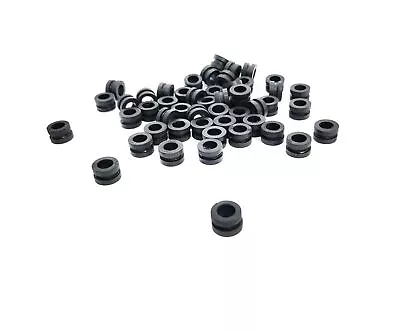 Lot Of 50 3/8  ID Rubber Grommet - 1/8  GW - 5/8  OD- Fits 1/2  Panel Hole • $21.55