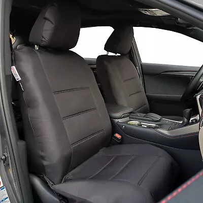 Black Canvas Seat Covers For Nissan Navara D22 D23 D40 NP300 Waterproof Front • $75.89