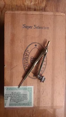 £9.99 • Buy Old Brass Drawing Compass  Good Condition. Simular To Helix PAT No. 7715-70 