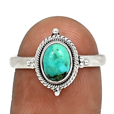 Composite Kingman Blue Mohave Turquoise 925 Silver Ring XA6 S.8 CR24150 • $14.99