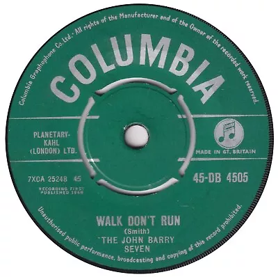 JOHN BARRY “Walk Don’t Run” COLUMBIA (1960) • $5.60