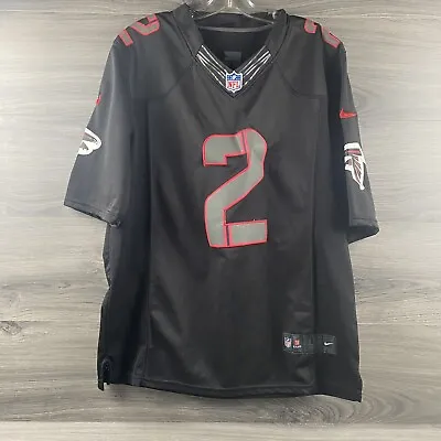 Nike Black Red NFL Atlanta Falcons Matt Ryan #2 Jersey Mens Size L • $34.95