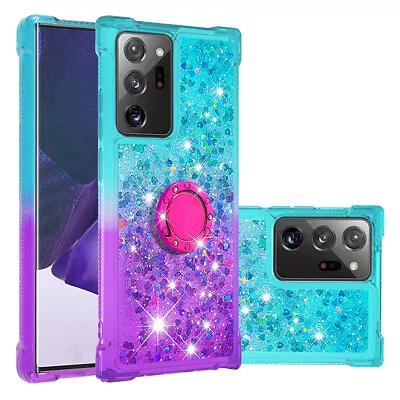 Liquid Glitter Stand Cover For Samsung Galaxy S21 S20 S10 S9 S8 Note 20 10 Case • $12.26