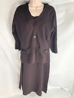 £24.29 • Buy NWT Max Studio Women's Dress And Coat 2-Piece Set Size M Chocolate Brown