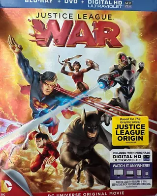 $39.99 • Buy Justice League War DVD + Blu Ray Set - DC Animated Movie - Batman Superman