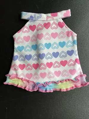 $7.25 • Buy 12  13  14” Inch Doll Clothes Baby Alive Valentines Hearts Dress Ruffled Hem