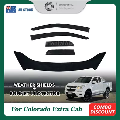 Bonnet Protector & Luxury Weathershields For Holden Colorado Extra Cab 2012-2016 • $130