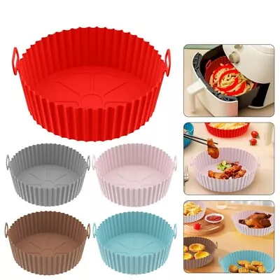 £5.90 • Buy Air Fryer Silicone Pot Oven Baking Tray Reusable Food Basket Insert Liners Dish