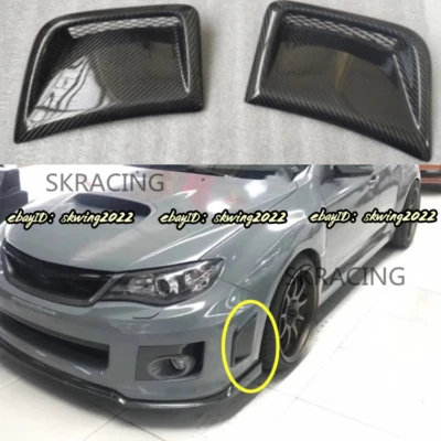 $59.45 • Buy Carbon Fiber Front Bumper Air Duct Vent For Subaru STI WRX GRB Wagon 10th 08-14