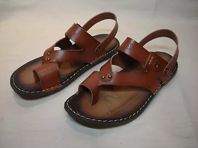 NEW! Euro Toe Ring Loop Greek Thong Mens 9 10 Convertible Flip Flops Sandals • $29.99