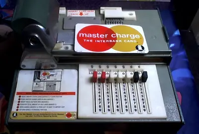 Master Charge The Interbank Card Credit Card Machine 1970's • $70