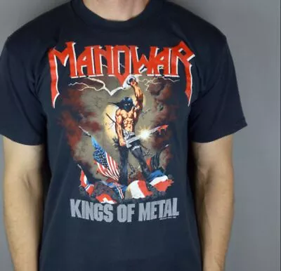 Vintage Manowar Kings Of Metal 1989 Shirt Double Sides S-5Xl • $18.95