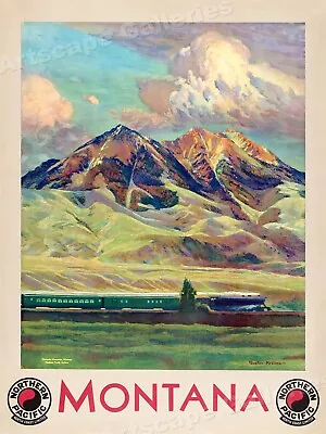 1920s Montana North Coast Limited Railroad VIntage Style Travel Poster - 24x32 • $24.95