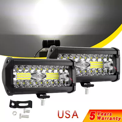 7 Inch 24000LM LED Work Light Bar Pods Spot Driving Lamp For Can-am Polaris ATV • $18.97