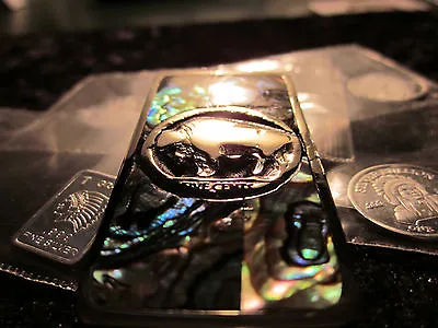 Beautiful Abalone And Silver Money Clip.+1 .999 Pure Silver Bars • $32