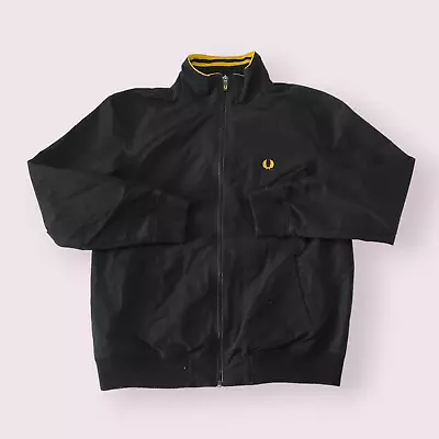 Fred Perry Harrington Jacket Boys Size XL Black Yellow Casuals Mod • £39.99