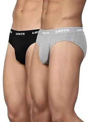 2 X Pack Levi’s Men’s Underwear 100% Cotton Brief No Itchy Tags Smooth... • £29.32