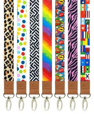 Lanyard Neck Strap ID Card Holder Pre Printed Pattern Breakaway Metal Clip Badge • £4.20