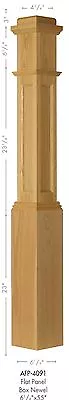 AFP-4091 Red Oak Actual Flat Panel Box Newel Post • $380.84