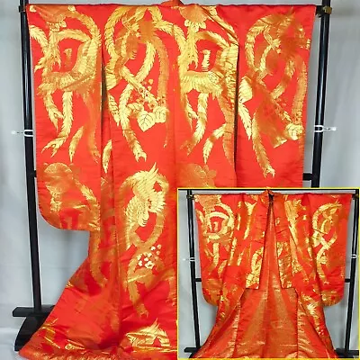 Japanese  Kimono Uchikake Wedding Dress Bride Costum Phoenix And Paulownia 9066 • $263.20