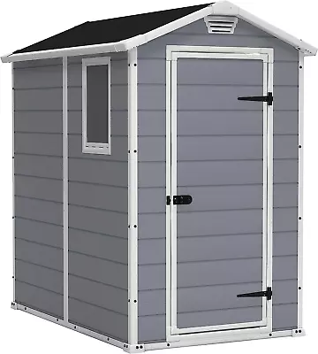 Resin Outdoor Storage Shed Manor Patio Furniture Lawn Garden Home Sheds 4x6 New • $875.65