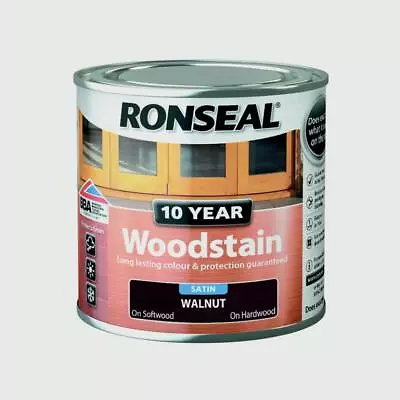 👉 Ronseal 10-Year Woodstain Satin 250ml – Protect Wood From Damage • £8.99