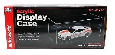 New Auto World 1:18 Scale Clear Acrylic Display Case With Black Base AWDC024 • $32.95