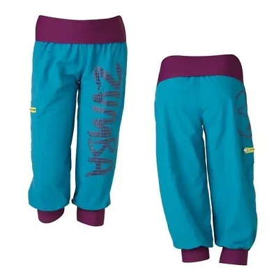 Zumba Up Down Cargo Capri Pants - Lagoon Blue ~ Size Large ~ New! Free Ship • £26.01