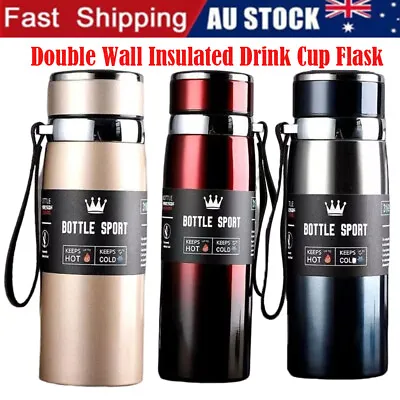 $24.95 • Buy 800/1000ml Stainless Steel Thermos Vacuum Water Flask Insulated Thermal Bottle