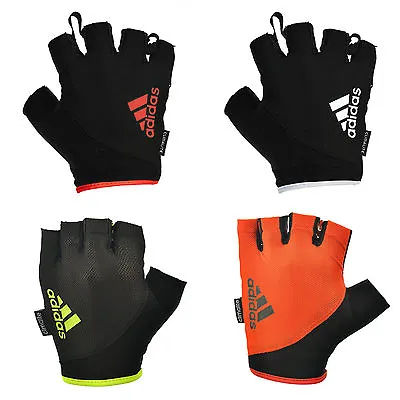 £10.99 • Buy Adidas Essential Weight Lifting Gloves Short Finger Training Fitness Exercise 