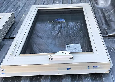 Vinyl Double Pane Casement Window 24'' X 36'' Tan New Construction Quaker • $47