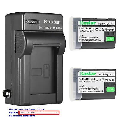 Kastar Battery AC Wall Charger For Nikon EN-EL15c ENEL15C Battery MH-25 Charger • $35.99