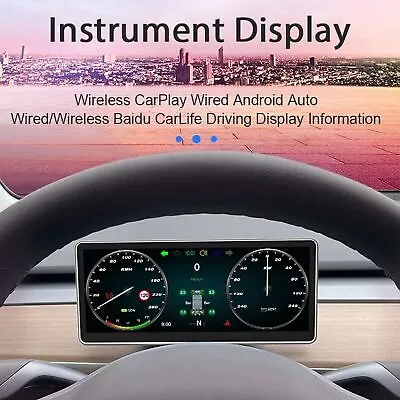 Car LCD Instrument Cluster Dashboard Wireless Carplay For Tesla Model Y Model 3 • $246.99