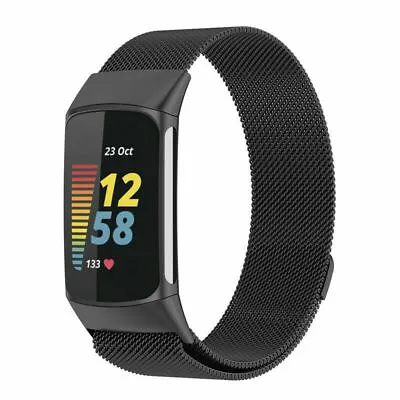 Milanese Loop Band For Fitbit Charge 5 6 Metal Stainless Steel Replacement Strap • $9.99