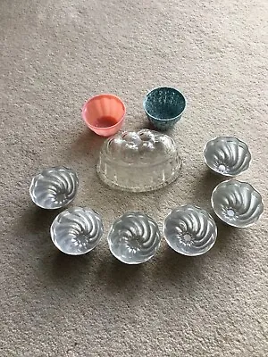 Vintage Traditional Glass Metal And Plastic Jelly Moulds • £15