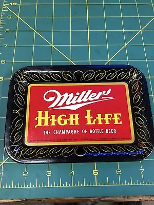 Vintage Miller High Life Beer Tip Tray 1952 Champagne Of Beers Milwaukee • $8.95