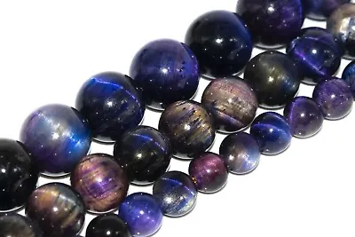 $4.92 • Buy Cat Eye Galaxy Sky Night Tiger Eye Beads Grade AAA Round Loose Beads 6/8/10MM