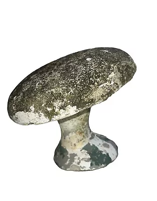 Weathered Worn Mushroom Toadstool Vintage Cement/concrete Garden Statue • $45