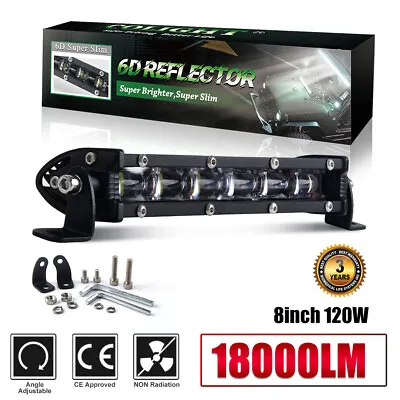 White 8  Inch LED Work Light Bar Flood Spot Combo Fog Offroad Driving Truck • $19.77