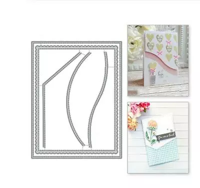 Background Metal Cutting Die Frame Scrapbooking Making Cards Embossing Stencils • $5.01