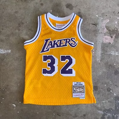 80s LOS ANGELES L.A. LAKERS MAGIC JOHNSON JERSEY BABY SIZE 18M MITCHELL & NESS • $45