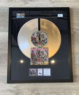 £65 • Buy Iron Maiden The Number Of The Beast Dual Gold Platinum Vinyl Display CD Wall Art