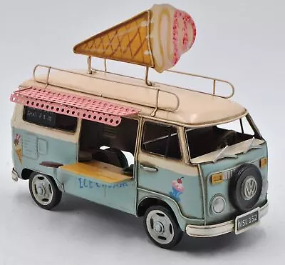 Decorative US Ice Cream Truck Model Handmade Vintage Metal Car Model Figurine • $99