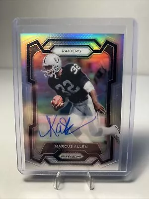 Marcus Allen 2023 Panini Prizm Football Silver Autograph Raiders Auto Q0212 • $22