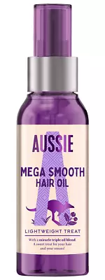 Aussie - Mega Smooth & Repair Hair Oil 100ml Lightweight Treatment • £12.99