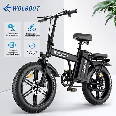 WOLBOOT  Electric Bike Adults 48V 50AH 100 Mile Hydraulic Brake Super Fast Speed • $859