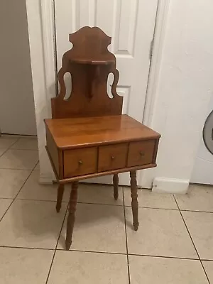 Vtg  Mid Century Modern One Drawer End Table Side Accent Maple Nightstand • $299