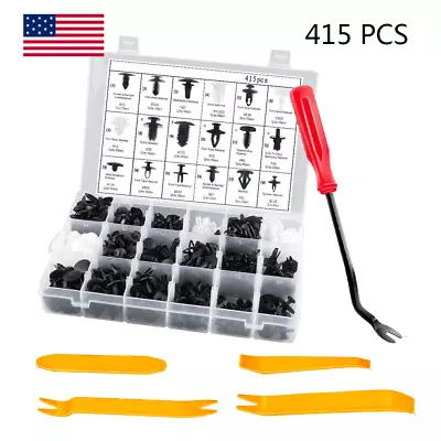 415Pcs Car Body Plastic Push Pin Rivet Fasteners Trim Panel Moulding Auto Clips • $12.88